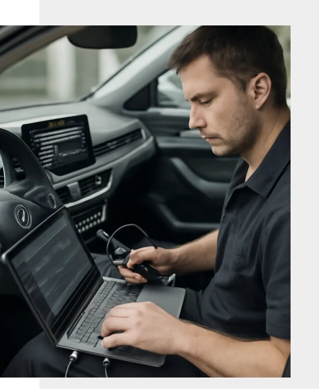 Настройка телематики автомобиля под ключ для авто в Рославле